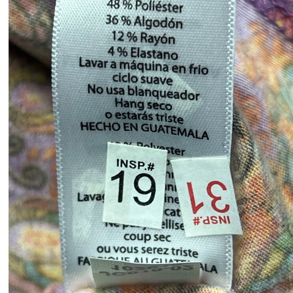 LuLaRoe Irma Tunic Top XXS Multi-color Floral Oversized Hi-Lo Boho Vibrant‎ NEW - Picture 7 of 11
